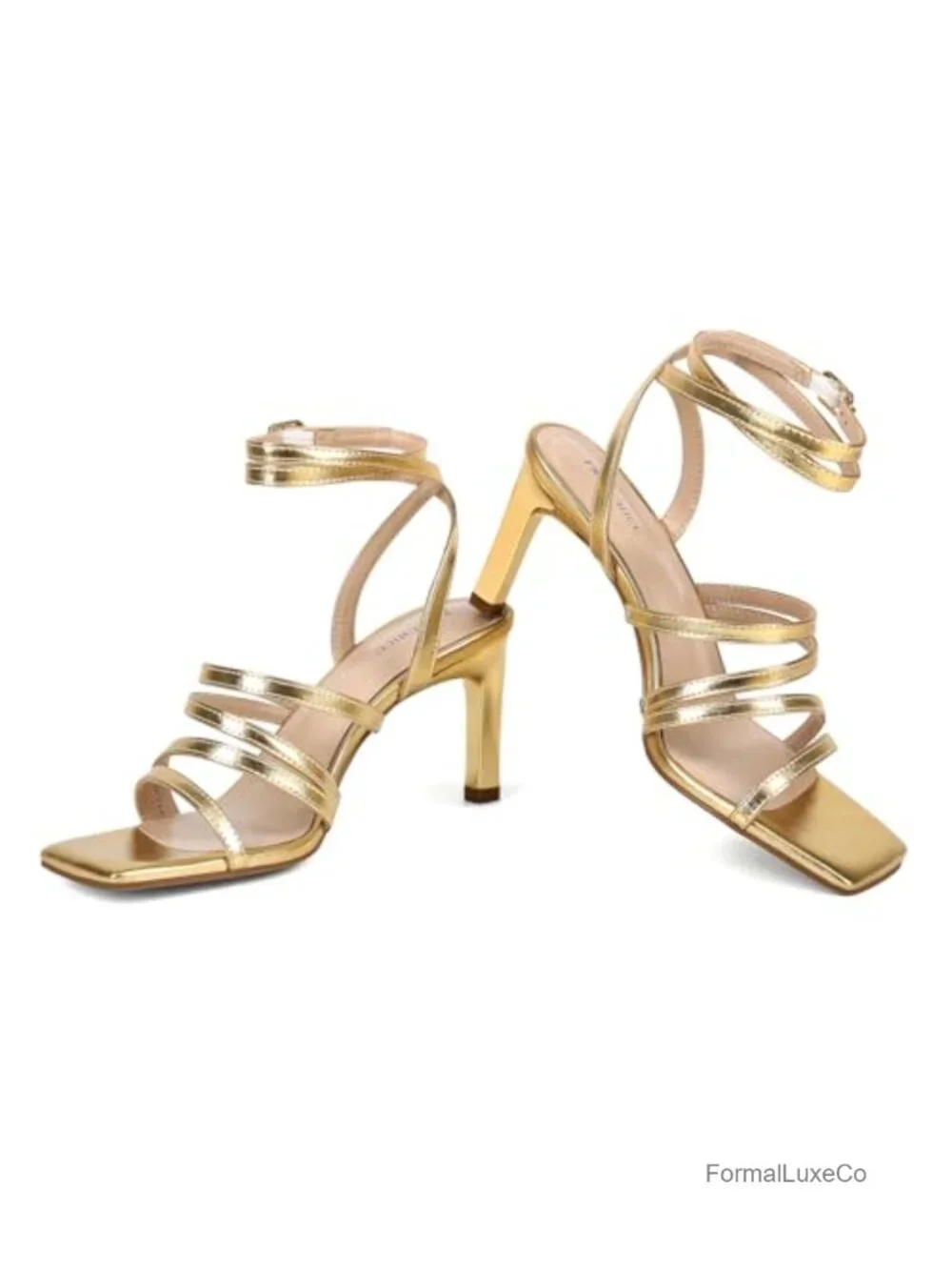 Women Square Open Toe Heeled Sandals Chunky Ankle Strap Dressy Party Prom